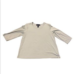 Susan Graver light blue crew neck top